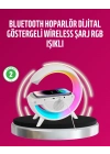 ® Kablosuz Şarjlı LED Masa Lambası Çalar Saat ve Beyaz Gürültü Özellikli