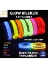 Kalın Bileklik 12’li Set | Baskıya Uygun Renkli Model