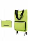 ® Katlanabilir Tekerlekli Çantalı Çarşı Pazar Arabası Alışveriş Çantası Piknik Çantası