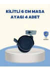 ® Kilitli Mobilya Tekerleği 6 cm 4’lü Kolay Kurulum