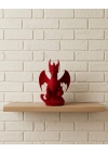 ® Kırmızı Ejderha Biblo 12 cm Dekoratif Fantastik Obje Hediyelik Süs Eşyası