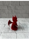 ® Kırmızı Ejderha Biblo 12 cm Dekoratif Fantastik Obje Hediyelik Süs Eşyası