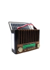 ® KTF-1428 Güneş Paneli Şarjlı Nostaljik Bluetooth Hoparlör – FM/AM/SW Radyo, USB/SD Desteği, Taşınabilir Tasarım