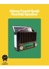 ® KTF-1428 Solar Panel Destekli Şarjlı Bluetooth Hoparlör – FM/AM/SW Radyo, AUX ve TF Kart Girişli