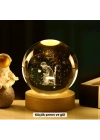 ® Küçük Prens Temalı Büyük Boy Işıklı Cam Küre Ahşap Stand