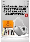 ® Kulak Üstü P9 Kablosuz Bluetooth Kulaklık ve 7 Kordonlu Akıllı Saat