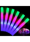 Led Işıklı 3 Modlu Kauçuk Işıklı Sünger Parti Çubuk Sopa - 46 cm (6’lı Paket)