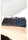 ® Led Işıklı Oyuncu Klavye Usb Girişli RGB Işıklı Q Klavye Mouse Hediyeli