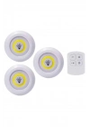 ® Led Lamba 3lü Uzaktan Kumandalı Yapışkanlı