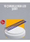 LED Yağmur Işığı Seti 10 Adet Meteor Çubuk Aydınlatma