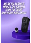 ® Makaralı Bluetooth Kulakiçi Yaka Kulaklığı Kablosuz Kulaklık