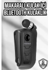 ® Makaralı Bluetooth Kulaklık Kulak İçi Android iOS Uyumlu Titreşimli