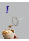 ® Mini Pilli Portatif Karıştırıcı – Cappuccino, Latte, Frappe ve Kahve Köpürtücü