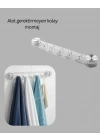 ® Mutfak ve Banyo Askılığı Vakumlu Yapışkanlı 5 Askı Bölmeli