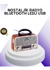 ® Nostalji Bluetooth Radyo FM AM SW Ahşap Eskitme Tasarım