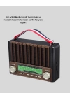 ® Nostaljik Tasarımlı Solar Şarjlı Radyo AM FM SW ve Bluetooth
