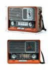 ® Nostaljik Vintage Radyo Taşınabilir Bluetooth Bağlantılı Hoparlör Radyo