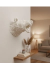 ® Özel Tasarım Beyaz Ayı Duvar Aksesuarı 3D Dekoratif Heykel 25x19 cm