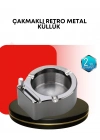 ® Paslanmaz Çakmaklı Küllük Modern Masa Üstü Aksesuar