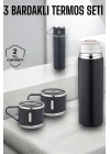 ® Paslanmaz Çelik 3’lü Termos Seti Vakumlu ve 8 Saat Isı Koruma