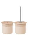 ®   Ham+Hüp Pipetli Silikon Bardak Seti Bubble Beige / Powder Grey