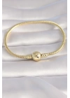 ® Pirinç Gold Renk İşleme Detay Charm Model Kadın Bileklik