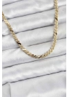 ® Pirinç Gold Renk Yassı Zincir Kadın Kolye