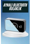 ® Powerbankli Bluetooth Kulaklık Yüksek Ses Aynalı Çift Dijital Gösterge Ekranı