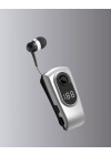 Profesyonel Bluetooth Kulaklık – Klipsli, Titreşimli, Dijital Göstergeli