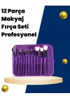 ® Profesyonel Makyaj Uygulamalarına Özel 12 Parça Kompakt ve Hafif Makyaj Fırça Seti