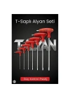 ® Profesyonel T-Saplı Alyan Seti | 7 Parça CR-V Çelik Hex Uçlu Güç Serisi
