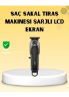® Profesyonel Tıraş Makinesi LCD Ekranlı Turbo Mod ve Güçlü Motor