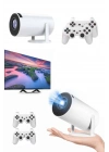 ® Projeksiyon Cihazı Video Oyun Konsolu Projektör Taşınabilir Ayaklı Çift Kollu 4K Çözünürlüklü