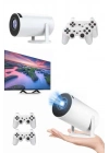 ® Projeksiyon Cihazı Video Oyun Konsolu Projektör Taşınabilir Ayaklı Çift Kollu 4K Çözünürlüklü