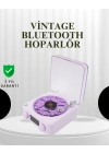 ® Projektörlü Gece Lambalı Retro Hoparlör – Taşınabilir Bluetooth Speaker