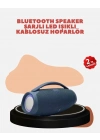 ® Renkli LED Efektli Suya Dayanıklı Taşınabilir Kablosuz Hoparlör