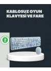 ® Retro Daktilo Stilli Kablosuz Klavye Mouse Seti – Sessiz ve Şık