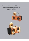 Retro Gramafon Bluetooth Hoparlör Çift Stereo Sesli FM Radyo Destekli