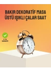 ® Retro Tarz Bronz Dekoratif Masa Saati Metal Gövde Yüksek Sesli Alarm