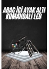 ® RGB Işıklı Araç İçi Aydınlatma Kumandalı 12li Led Işık Renk Değiştirebilen