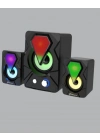 ® RGB Işıklı USB Hoparlör Seti 9W Çıkış Gücü Derin Bas