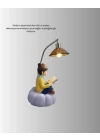 ® Romantik Çift Figürlü Okuyan Çift Masa Lambası Dekoratif LED Aydınlatma