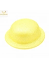 Sarı Simli Melon Şapka | İnce Plastik Glitter Yetişkin Parti Şapkası