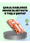 ® Şarjlı Ergonomik Fare – 1600 DPI, Sessiz Tıklama Özellikli