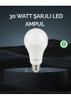 Şarjlı LED Ampul 30 Watt Soğuk Beyaz