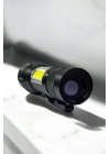 ® Şarjlı Metal Zoomlu El Feneri Işıldak Led Işık Taşınabilir El Lambası