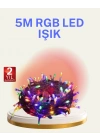 Şeffaf Kablolu 50 Ampullü 5 Metre LED Işık Dekoratif Aydınlatma