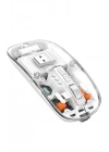 Sessiz Tıklama Çift Modlu Bluetooth Ve Alıcı Şeffaf Mouse Fare