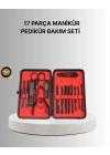 ® Şık Kutu Tasarımlı 17 Parça Manikür Pedikür Seti Dayanıklı ve Hijyenik