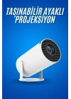 ® Sinema Projektörü Android HDMI USB WİFİ Ses Çıkışlı Ayaklı Projeksiyon Taşınabilir